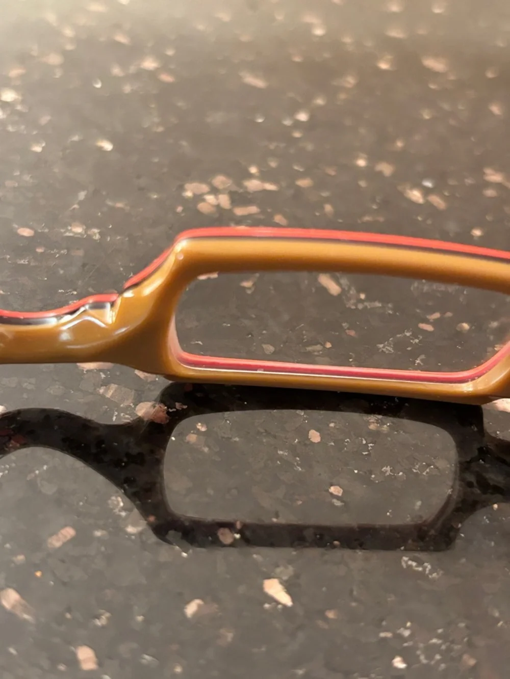 Vintage Menia by I-Marker Germany 4281 Orange Brown & Tan Square Glasses Frames